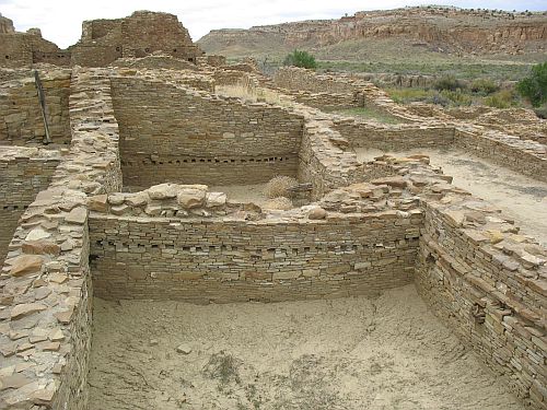 Latilla Holes at the Oldest Section of Pueblo del Arroyo